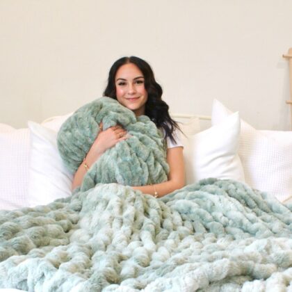 Plush Green minky blanket